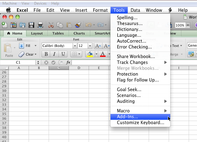 excel for the mac