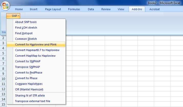 Install SNP_Tools in Windows Vista + Excel 2007